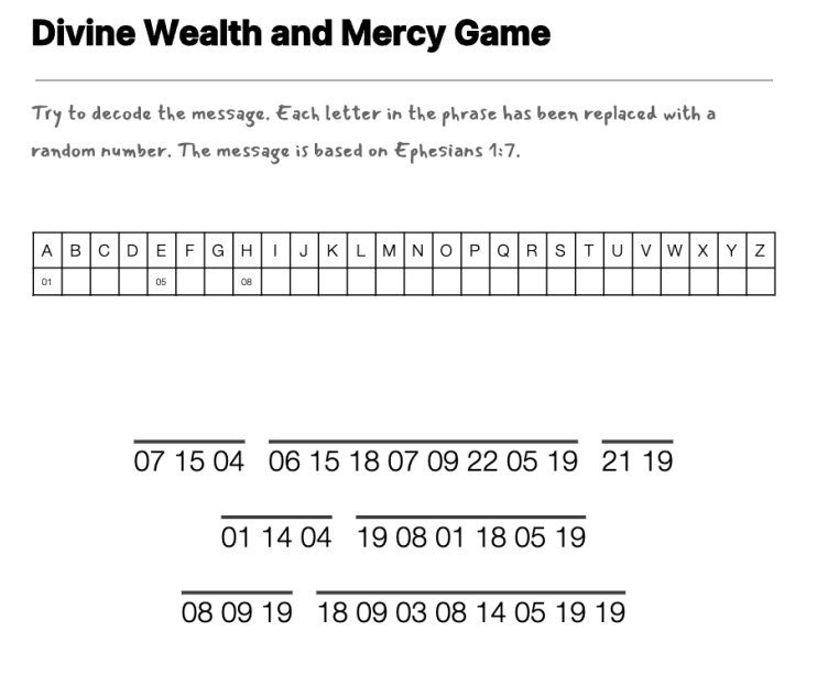 Big Words: Redemption cryptogram